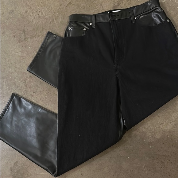 Abercrombie & Fitch Black Jeans with Leather Details - Picture 4 of 4